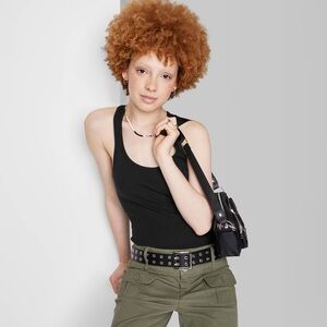 Women's Ribbed Tank Top - Wild Fable - Black